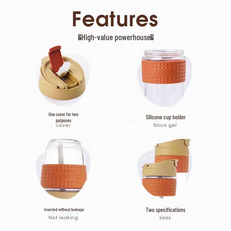 LOCK&LOCK Portable Borosilicate Glass Travel Cup