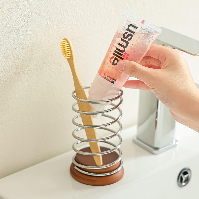 Creative Stainless Steel Toothbrush Holder Bathroom Shelf Desktop Storage
