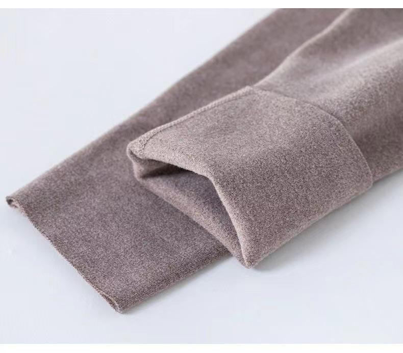 Girls' Fleece-Lined Thermal Underwear Set for Fall and Winter