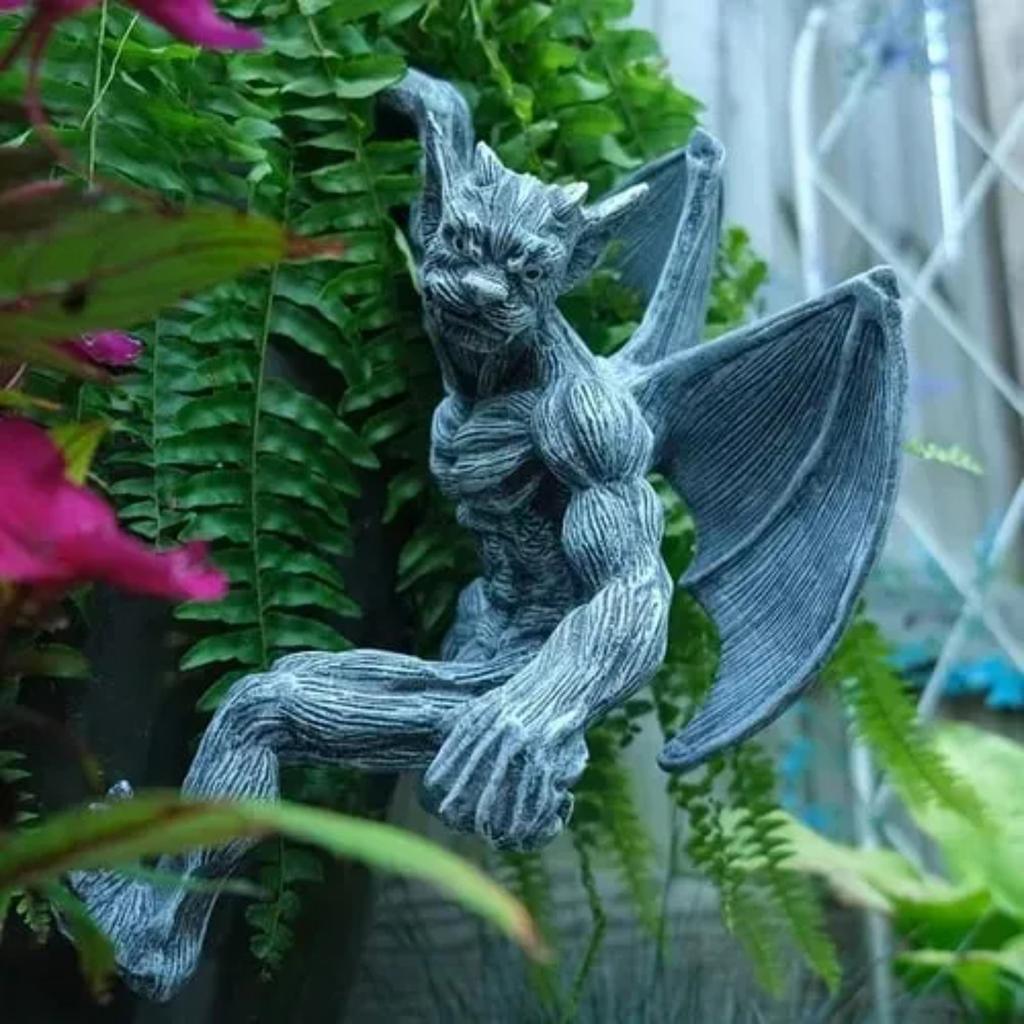 New Resin Retro Gargoyle Ghost Demon Statue Decoration Creative Window Decoration Home Decoration Hanging Art Indoor Display