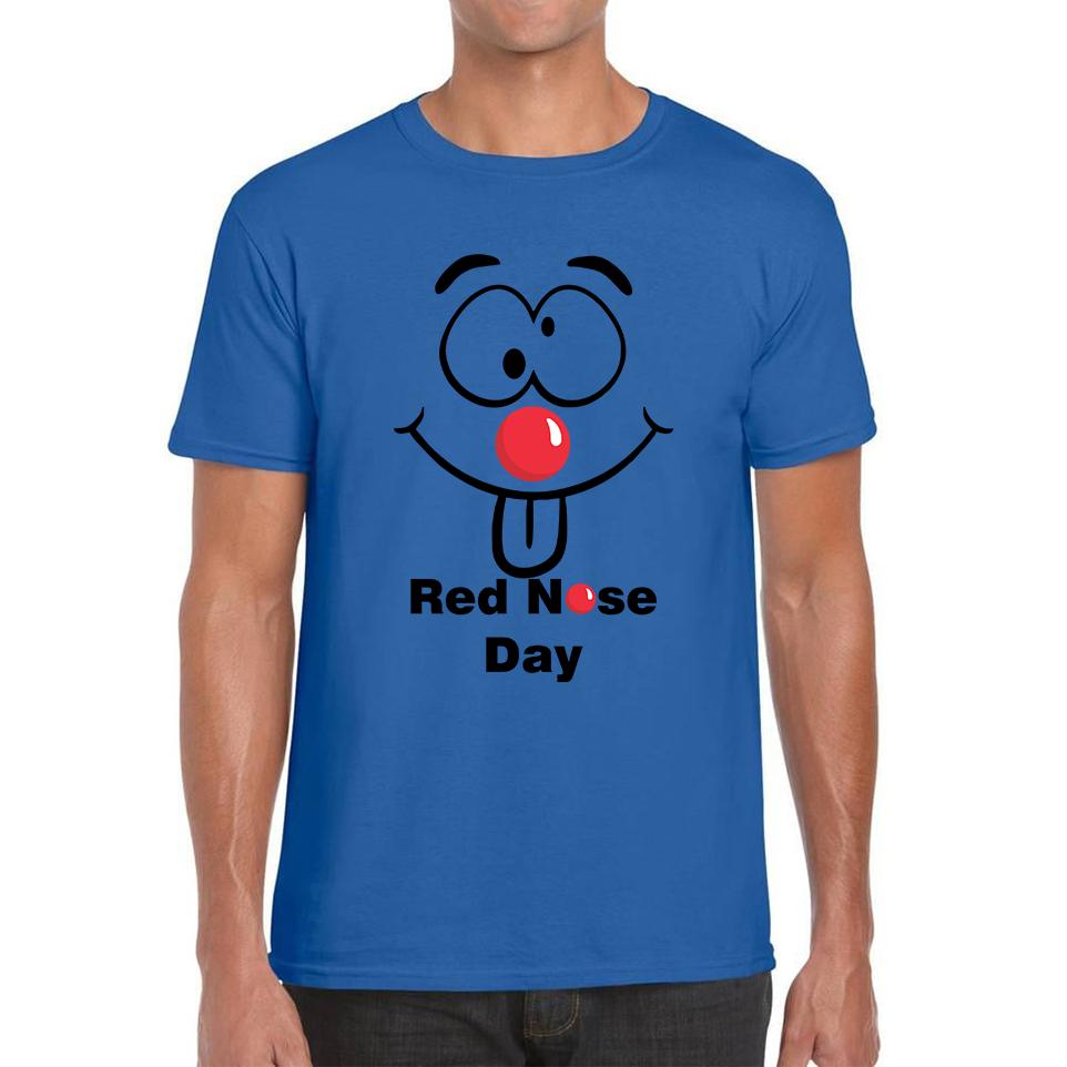 Red Nose Day Funny Emoji Face Unisex Mens T Shirt Womens Tops Tees M