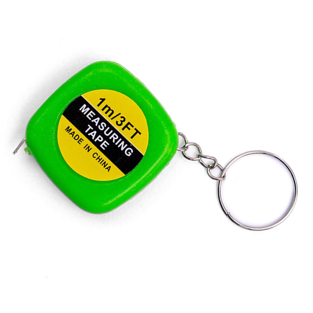 Tape Measure 1m Pocket Size Measuring Tool with Double Scale Portable Plastic Shell Auto Retractable