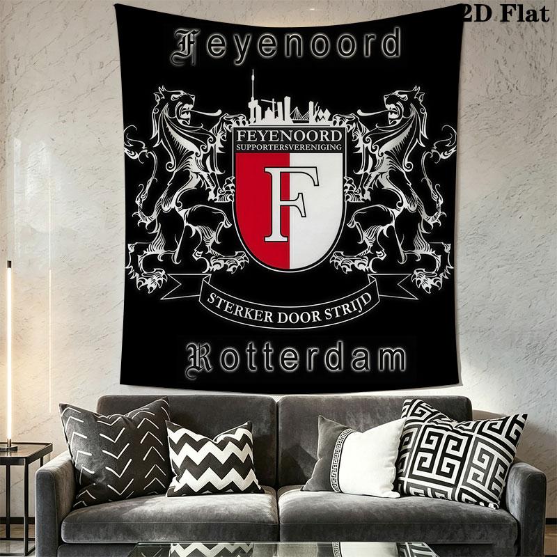Feyenoord Rotterdam Wall Hanging Printed Fabric Blanket Decorative Tapestries for Bedroom Living Room Home Decor