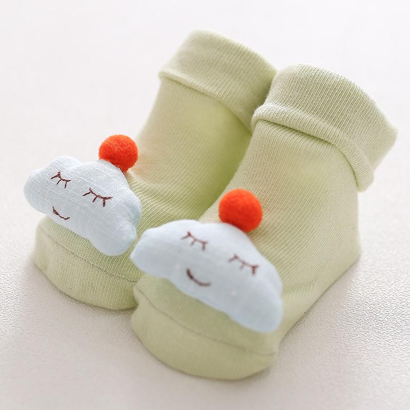 

25 нескользящих детских носков с мультяшными животными: Носки-тапочки для малышей и новорожденных весна/лето с 3D-куклами S (0-1 year)