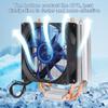 CPU Cooling Fan Double Row Heat Tube 3 Pin Interface Computer Accessories(blue Light)