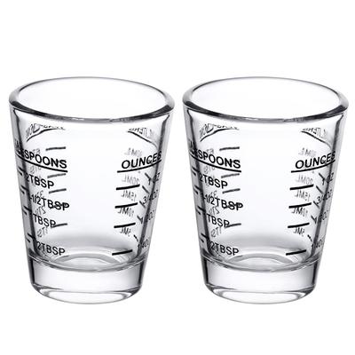 Yuhin Online Shop Espresso Shot Glass, 1oz30ml, Measuring Cup with Graduated Measuring Cup, Made of Thick, Heat-Resistant Glass, Perfect for Sake,