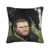 Gaming RDR2 Arthur Morgan Square Pillow Cases US West Cowboy Cushion Covers Awesome Zipper Decorative Pillowcover for Home 18"