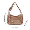 Denim Shoulder Bag Lightweight Retro Crossbody Handbag for Women Commuting Work