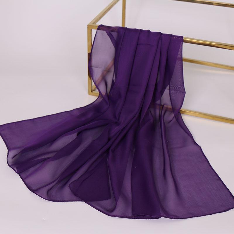 China Red Solid Color Chiffon Small Silk Scarf Women's Small Gifts, Thin Big Red Children's Day Gifts