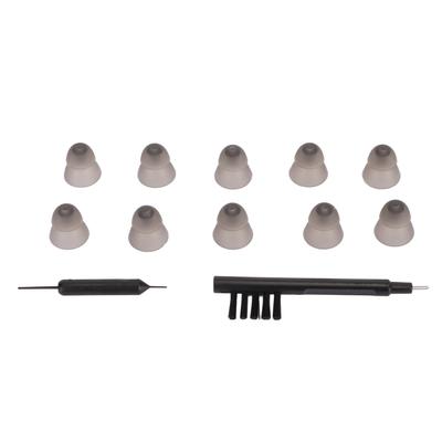 10pcs Sound Aid Replacement Domes Double Layers Sound Amplifier Earbud Tip for Resound Black S