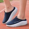 Large Size Women's Shoes New One-pedal Lazy Shoes Women's Mesh Breathable Casual Shoes Thick-soled Half-drag Rocking Shoes Women