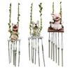 Hand Painted Animal Resin Wind Chime Elegant Resin Animal Wind Chime Accessory for Enhancing Natural Outdoor Decors