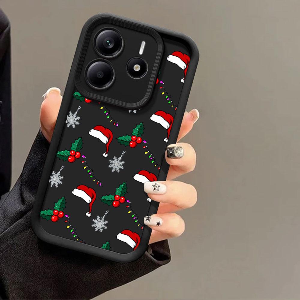 Phone Case For Redmi 15C 14C 13C 12C 15 Christmas Snowman Christmas Tree Cover For Redmi Note 9 10 11 12 13 14 Pro Plus 5G Coque