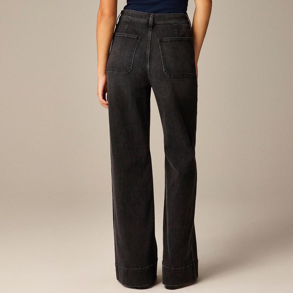 High-Waist Schlagjeans im europäischen und amerikanischen Stil