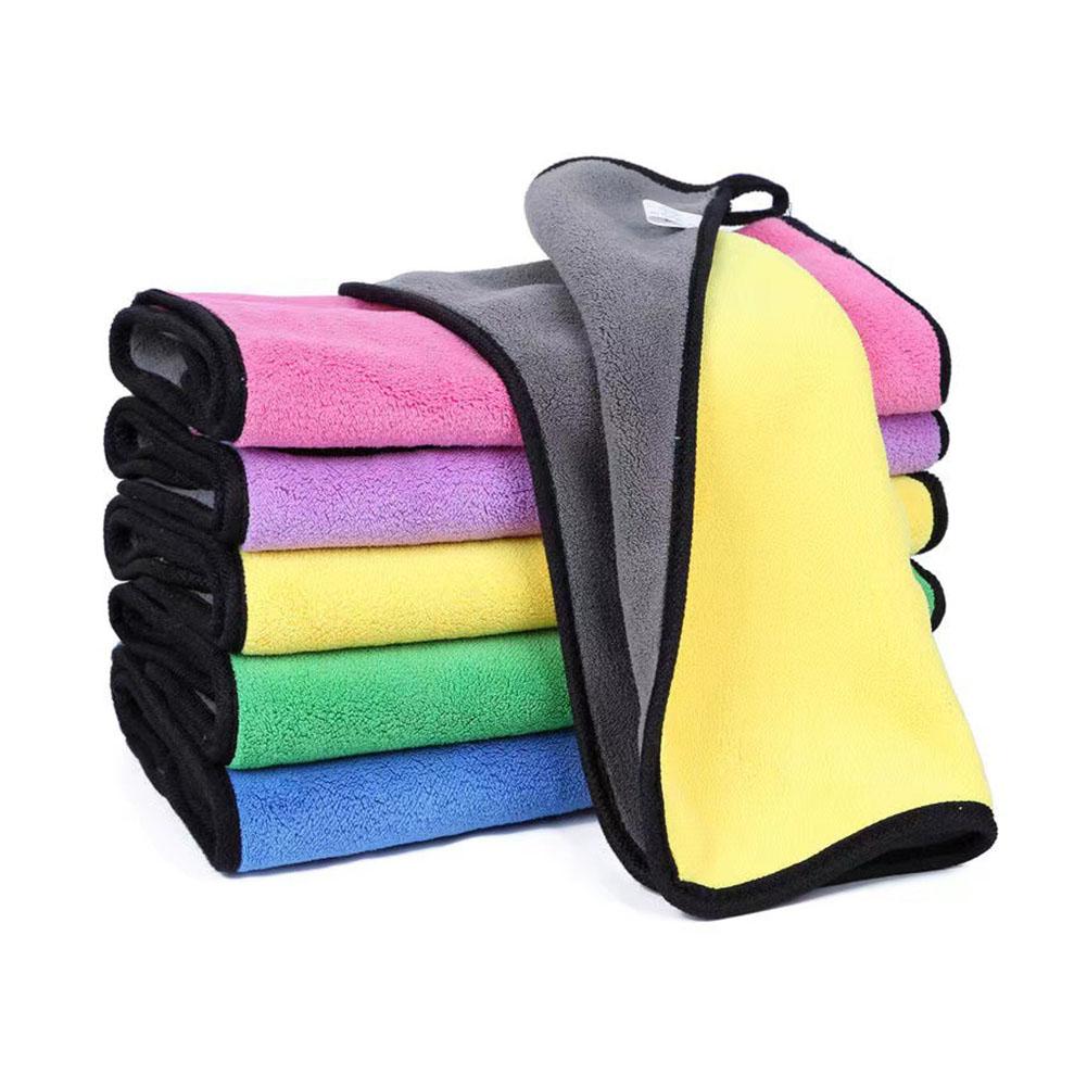 NEW High-end 1~5PCS Microfiber Thick Coral Fleece Car Tool Absorbent Multipurpose Car Accessories Super Double-sided Cleani Q4T4