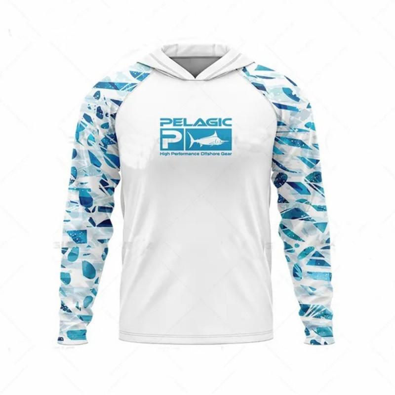 UV Protection Fishing Shirt Long Sleeve Hooded Quick Dry Breathable Outdoor Angling Apparel Men Women Fall