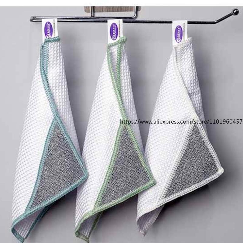 Non-Shedding Kitchen Cloth Oil-Resistant Household Cleaning Tool Suitable For Washing Dishes And Pans Cleaning Cloth