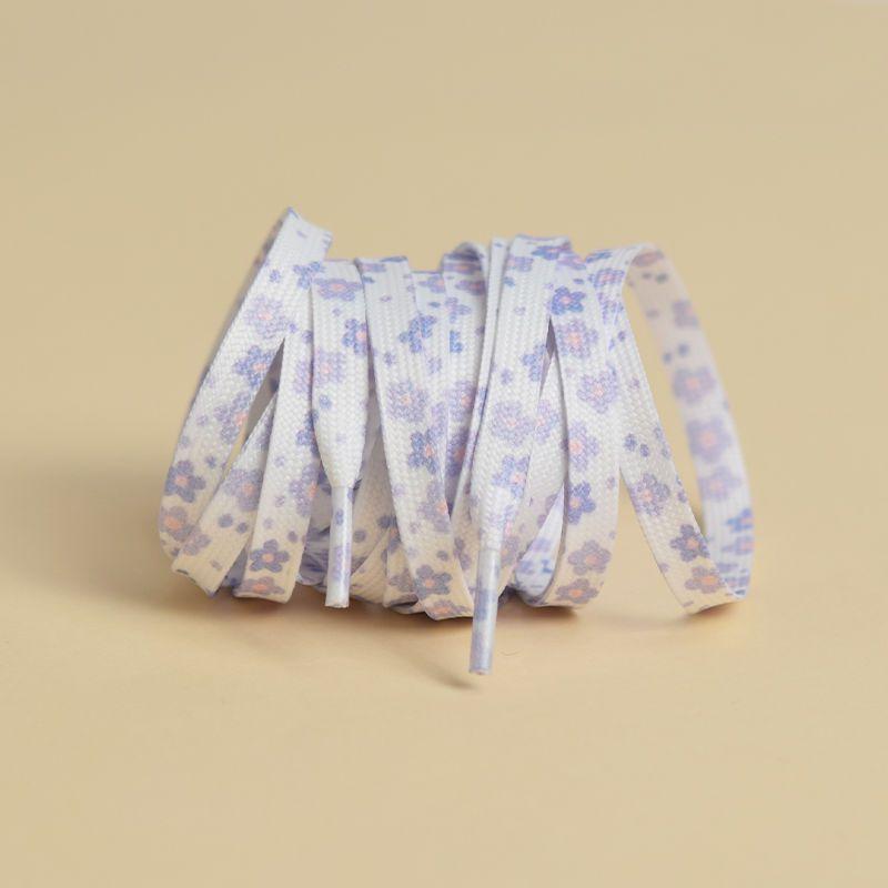 Small Floral Shoelaces Small Daisy Sneakers Laces Sunflower Men Women Models Accessories White Shoes Canvas Shoe Lace Rope Tide