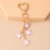 Porte-clés étoile en émail mignon pour femme/fille, pendentif pour clés de voiture/sac à main, bijou fait main à offrir