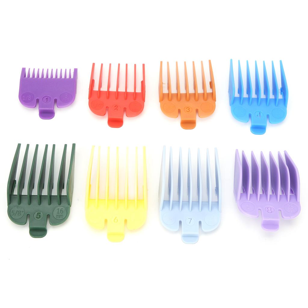8PCS Guide Comb Set Colorful Replacement Attachment Cutting Guards for Hair Clipper Trimmer