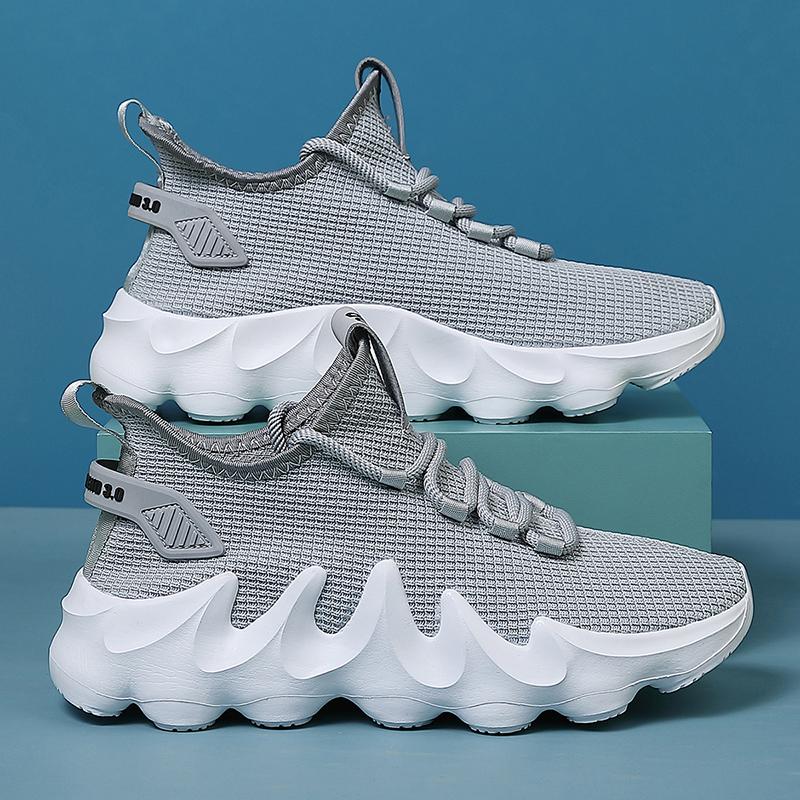 

Новые мужские кроссовки, простые, удобные, прогулочные туфли, легкие, на мягкой подошве, повседневные туфли на шнуровке, мужские кроссовки Tenis Masculino 42 серый