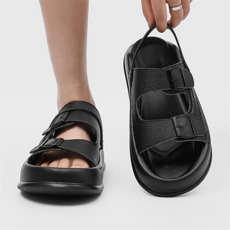 Fashion Comfortable Men's Sandals Breathable Walking Shoes  Lightweight  Outdoor Walking Half Drag Summer Casual Slip-on Beach Shoes