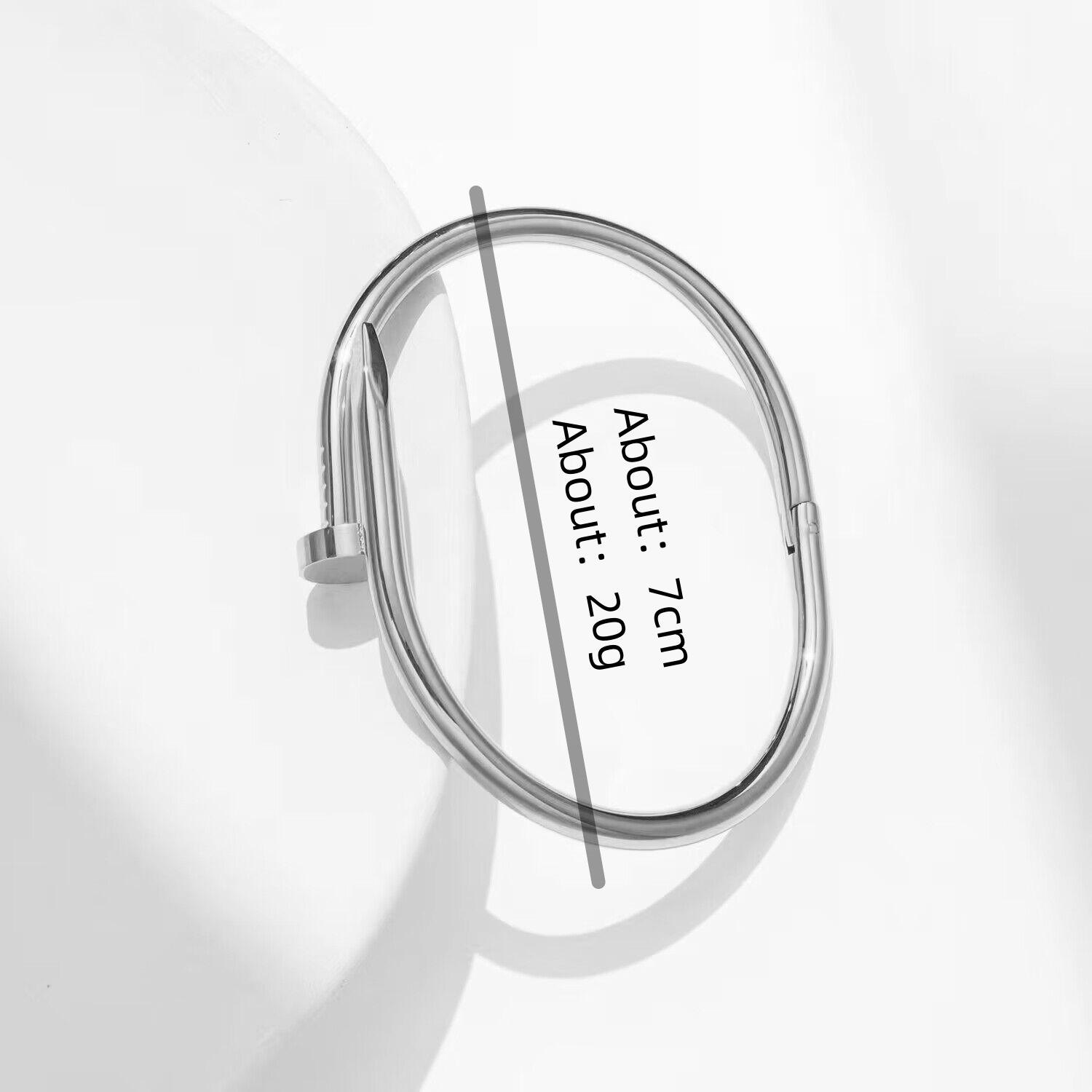 

UILZ Simple 316 Nail Light Luxury Titanium Steel Jewelry Women s High Quality Bracelet Multi Functional Non-fading Hand Jewelry