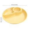 2pcs Household Round Food Plate Microwavable Thickened Divided Dinner Plate Plastic Fruit Serving Tray Salad