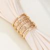 Vintage Gold Color Pattern Carved Stackable Ring Set Suitable for Daily Wear Festivals, Parties Jewelry Accessories Unisex