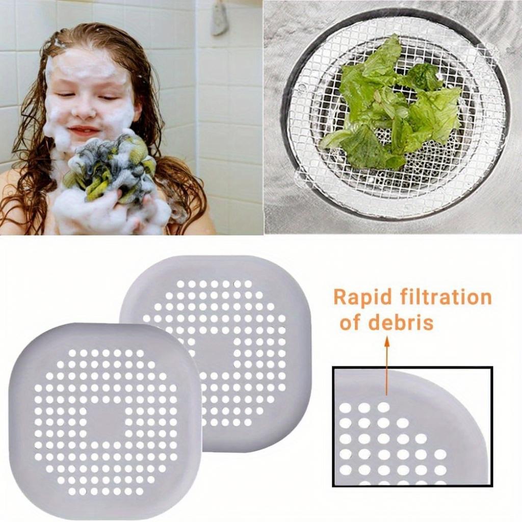 Kitchen Sink Filter, Silicone Bathroom Shower Hair Catcher, Reusable Sink Strainer for Hair and Debris