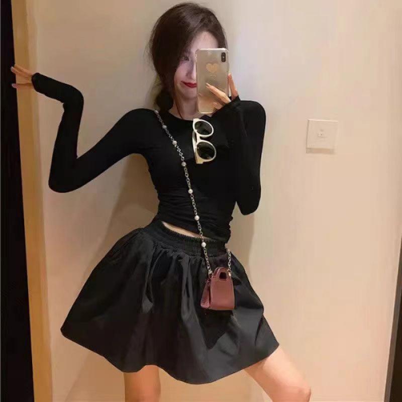 Slimming Early Autumn 2025 Figure-Flattering Women's Long/Short Sleeve T-Shirt