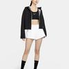 Nike Small Logo Dot Pattern Loose Fit Zip-Up Hoodie Women hoodies Black CZ1381-010