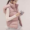 Women's Short Padded Jacket 2026 Autumn Winter New Style Quilted Vest Warm Slimming Detachable Cap Polyester Fiber Zipper