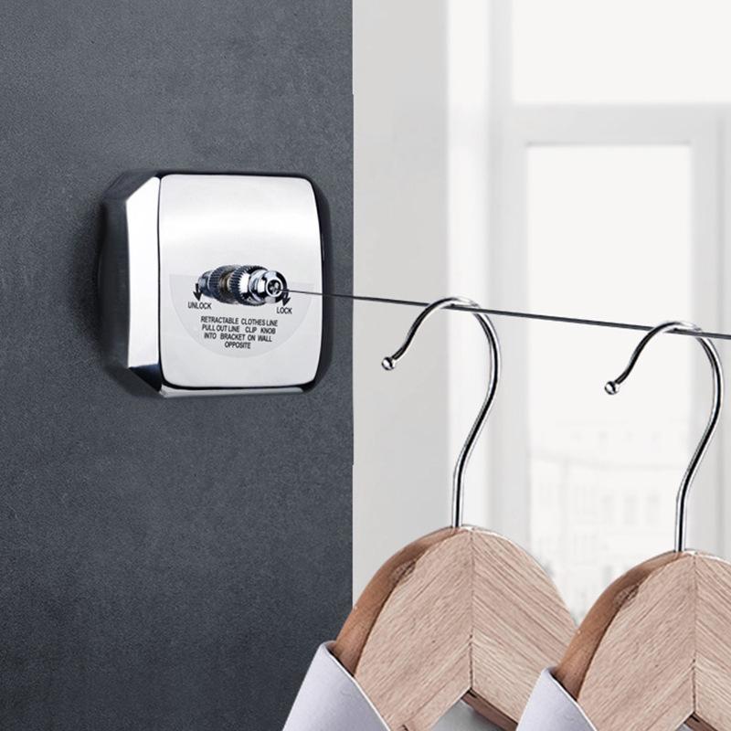Retractable Wall-Mounted Indoor/Outdoor Clothesline