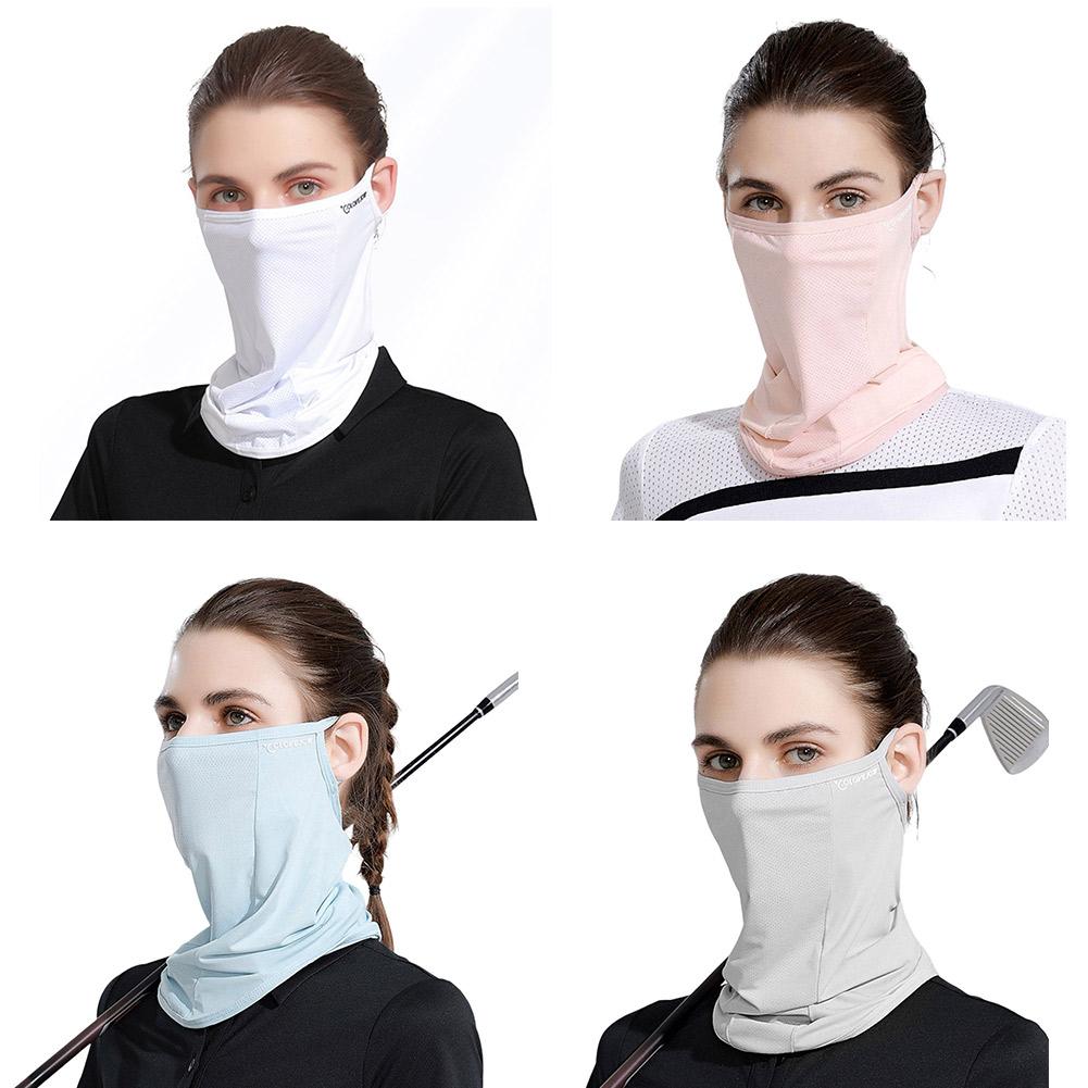 Unisex Sports Bandana Breathable Ice Silk Full Face Sun Protection Mask Soft Adjustable Anti Ultraviolet Thin for Outdoor Golf