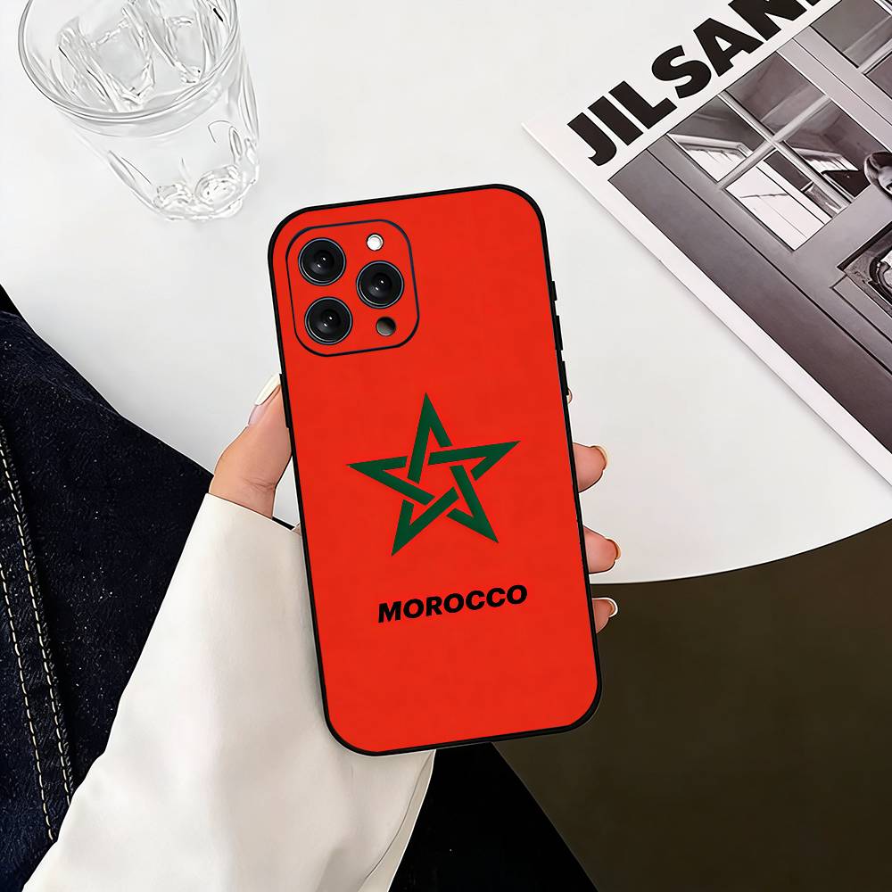 

Morocco Flag Phone Case Silicone Soft For IPhone 17 16 15 14 13 12 11 X XR Plus Pro Max Plus iPhone17air