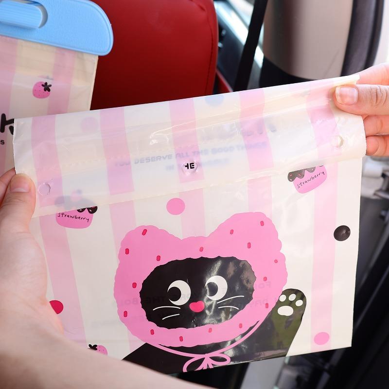 Waterproof Hanging Auto Garbage Can Bin for Car Seat Travel Vehicle Storage Organizer for Road Trip Car Trash Bag Leakproof