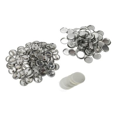 100 Sets Leere Button-Abzeichen Teile Set Runde Form Rostschutz Einfach zu Bedrucken Button-Anstecknadel Abzeichen Kit für Button-Herstellungsmaschine