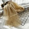 Silk Scarf for Women's New Summer Sun Protection High-end Shawl Silk Gold Thread Scarf
