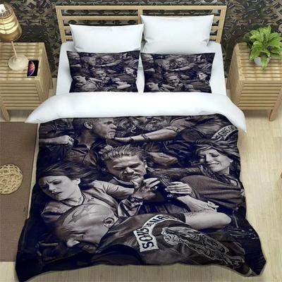 Sons Of Anarchy Retro Printed Bedding Sets Exquisite Supplies Set Duvet Cover Bed Comforter Set Bedding Set Luxury Birthday Gift