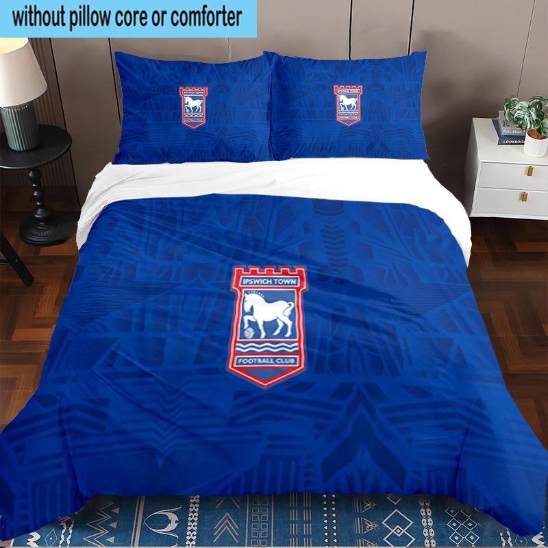 Ipswich FC Crest 3PCS Bedding set,Ideal for1pc Duvet Cover And 2pcs Pillowcases Perfect for Christmas gift,Ideal for Bedroom, Dormitory