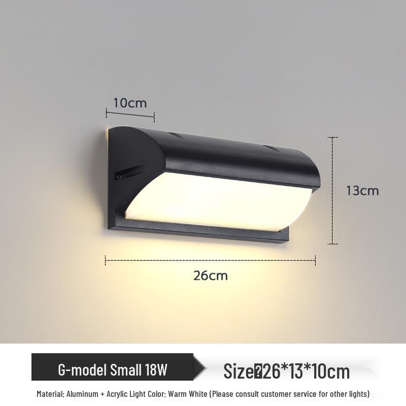 Simple Modern Waterproof LED Outdoor Wall Lamp for Garden, Balcony, and Terrace with Sensor and Moisture-Proof Features.