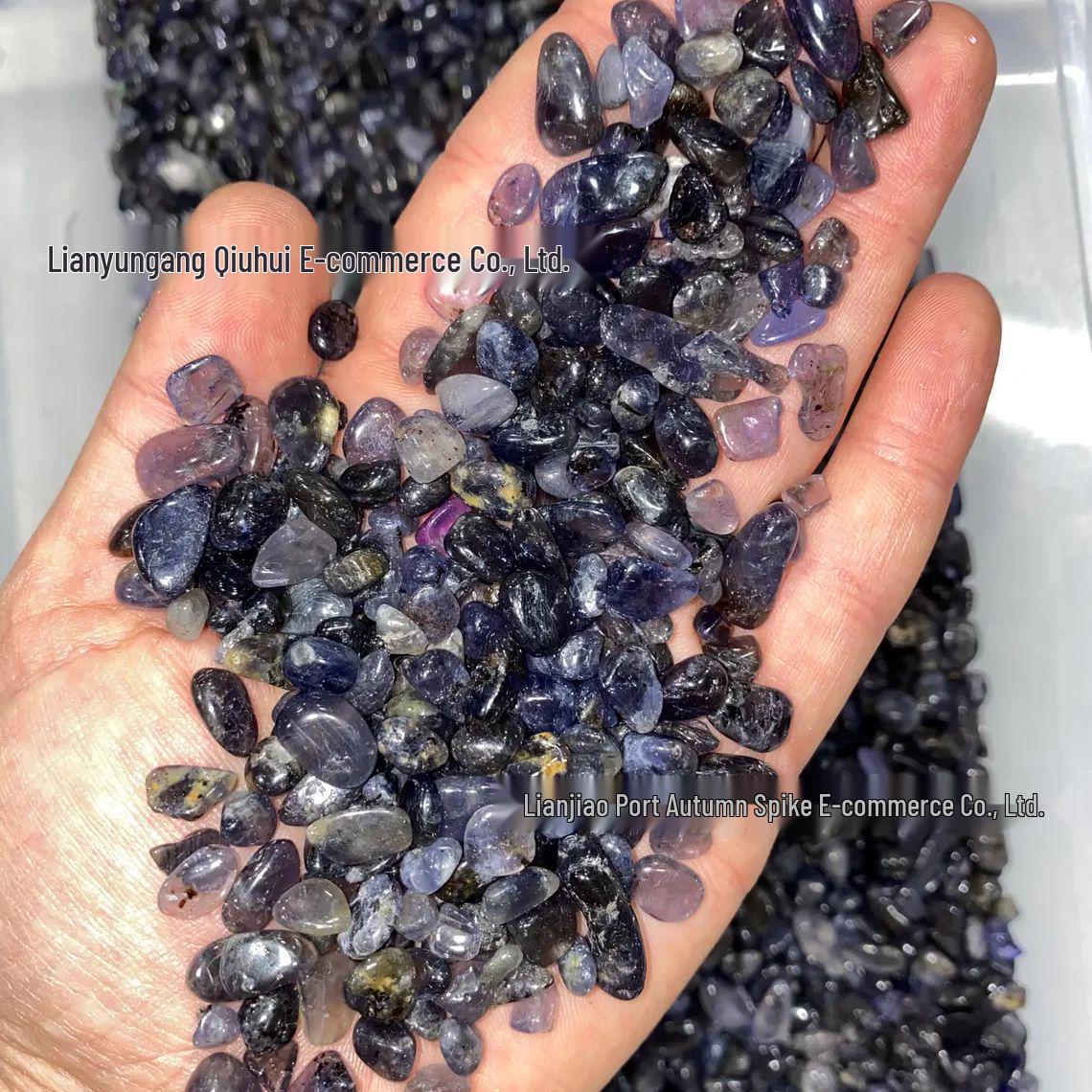 

Иолит Синий Кристалл Дробленый Камень для Аквариума, Цветочного Горшка и Украшения для Подношения Будде 5-7mm