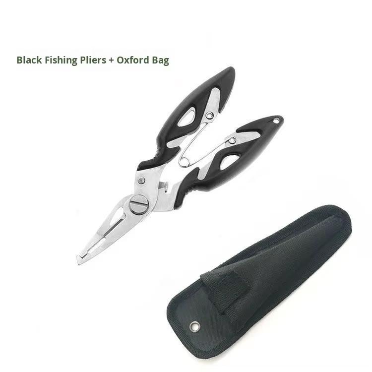 Outdoor Fishing Gear Accessories Stainless Steel Lure Pliers Fishing Clippers With Bag Multi-purpose Hiking Fishing Scissors