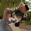 Portable Reflective Travel Mirror: Compact Round Handheld for Photo Shooting.