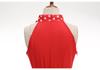 Elegante Vestito Natale Hepburn Retrò a Pois con Elastico in Vita