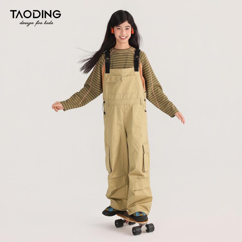 Atmungsaktiver Overall aus reiner Baumwolle von Tao Town für Mädchen – modisch und locker geschnitten, ideal für Schülerinnen der Mittelstufe, perfekt für Frühling und Herbst.