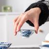 Retro Blue and White Ceramic Kung Fu Teacup Tea Set Single Cup Tea Tasting Hat Cup Home Master Cup Tea Cup Tea Bowl Set