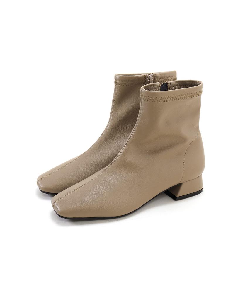 Sesto Women's Waterproof, Rain-Resistant, Square Toe, Low Heel, Short Rain Boots, Grayish Beige, Size LL, dar7200-GYBG-LL