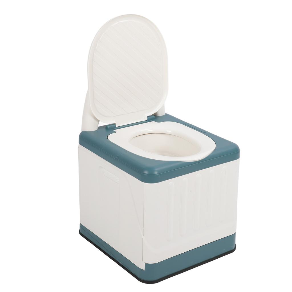 Portable Toilet Foldable Strong Load Bearing Mobile Bedside Commode Chair with Wide Seat for Adults